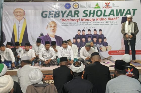 Ormas Grib, Majelis Mursyidin dan Rijalul Ansor Sholawatan Bersama Pemko Medan
