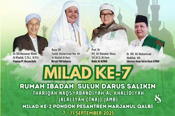 TNAJ Gelar Milad ke 7 RIS Darus Salikin dan Milad ke 2 Ponpes Marjanul Qalbi di Jambi